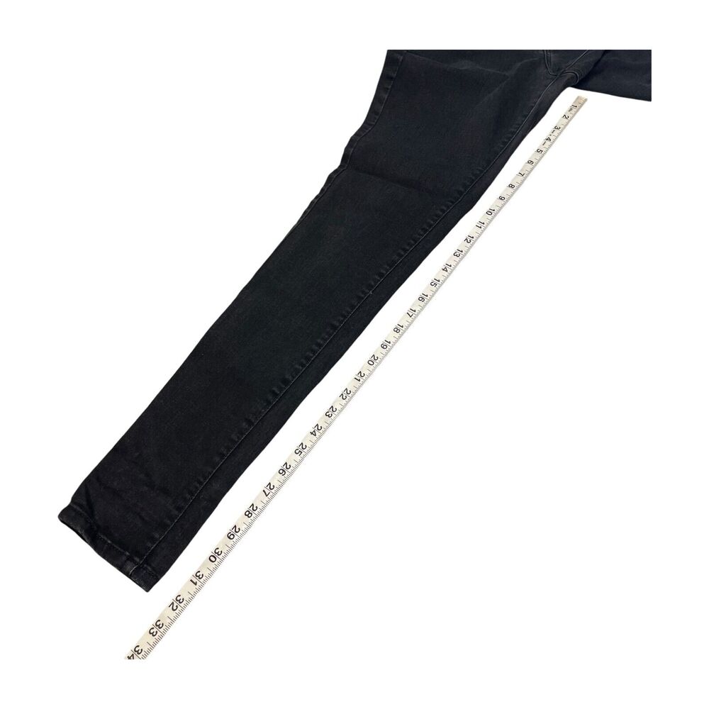 Mossimo Jeans Women's 6/Large Black Denim Cotton Skinny Leg Mid-Rise Zip Fly - Picture 6 of 7